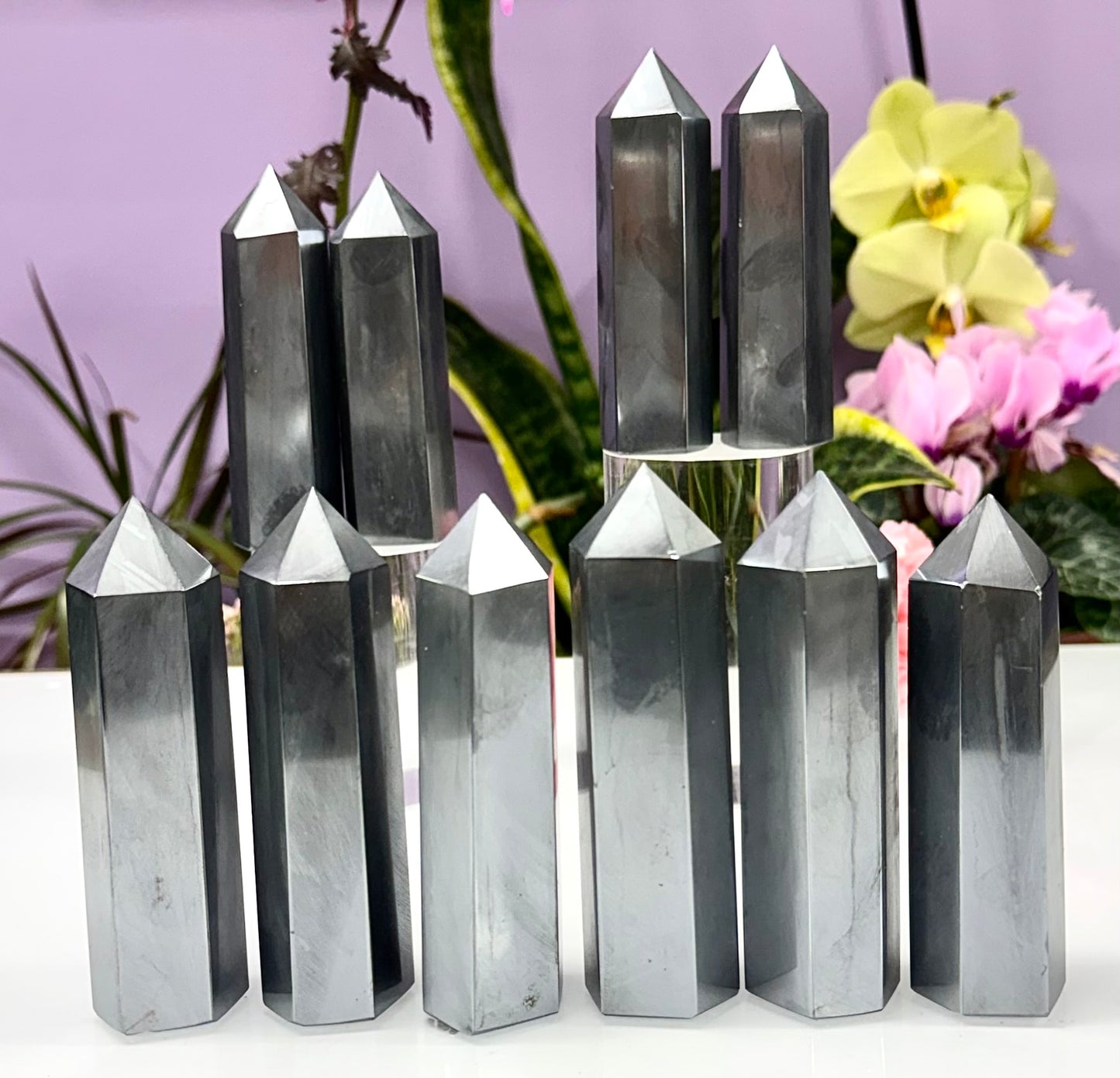 Wholesale Lot 2 Lbs Terahertz Tower Obelisk Point Crystal Energy
