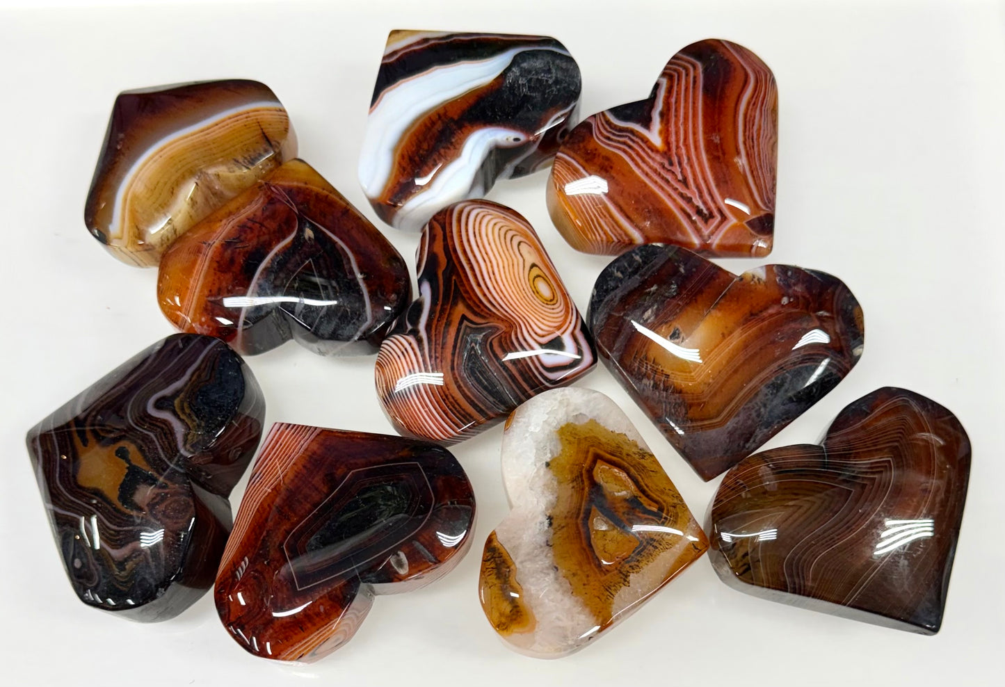 Wholesale 2 Lbs Lot Natural Sardonyx Hearts Crystal Energy