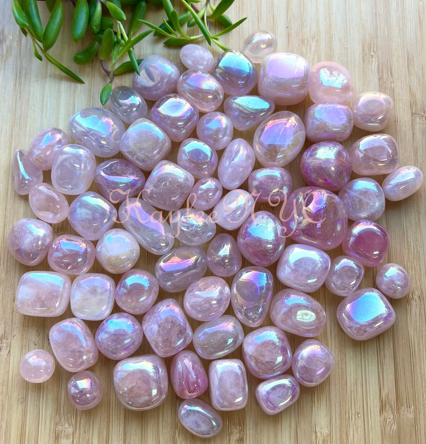 2 lbs Aura Rose Quartz Tumble Crystals Healing Energy