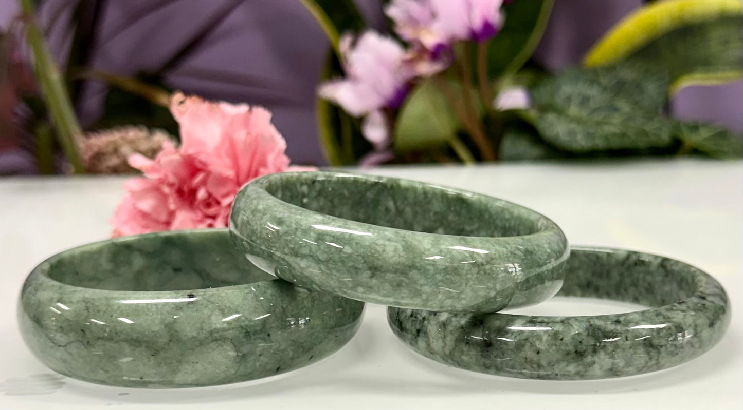 Wholesale 3 Pcs Natural Burma Jade Bangle Bracelet Crystal Healing