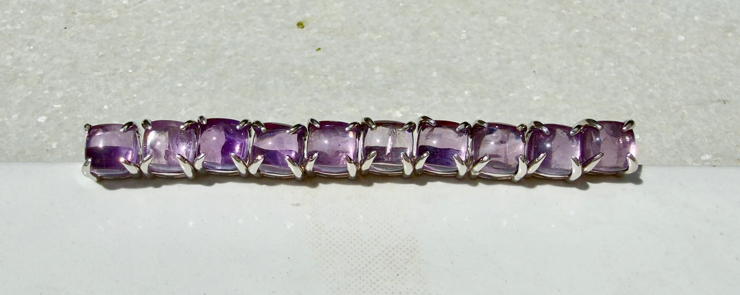 Wholesale Lot 5 Pairs Natural Amethyst Sterling Silver (925) Posts