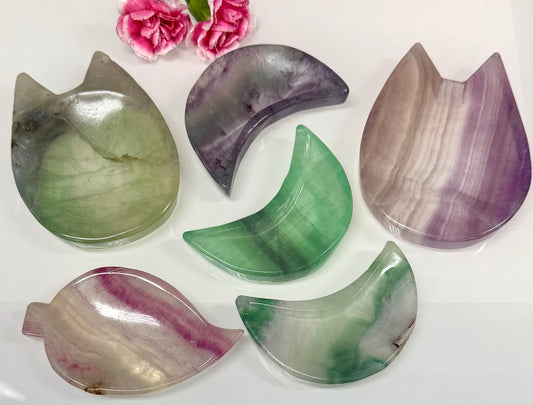 Wholesale Lot 5-6 pcs Natural Fluorite mixed Bowls Crystal Healing Energy