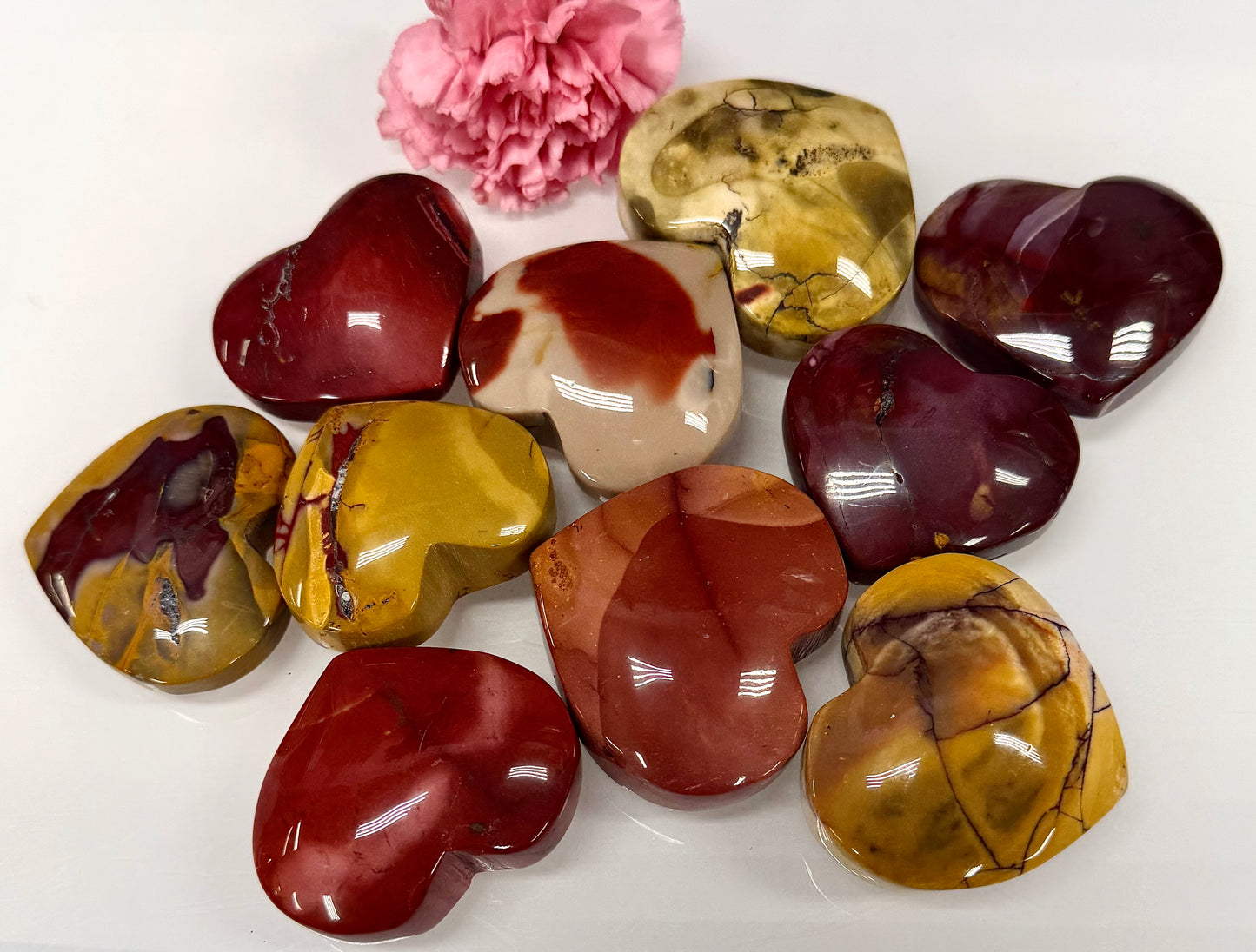 Wholesale 2 Lbs Lot Natural Mookaite Jasper Hearts Crystal Energy