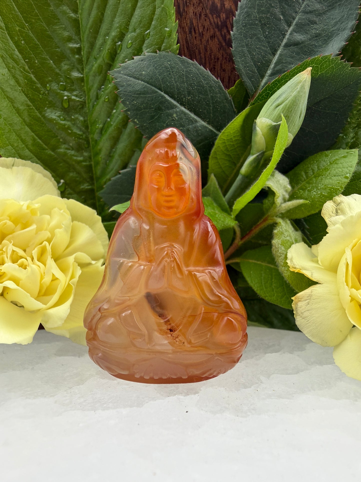 10 Pcs 1.5” Natural Crystal Guanyin Female Buddha