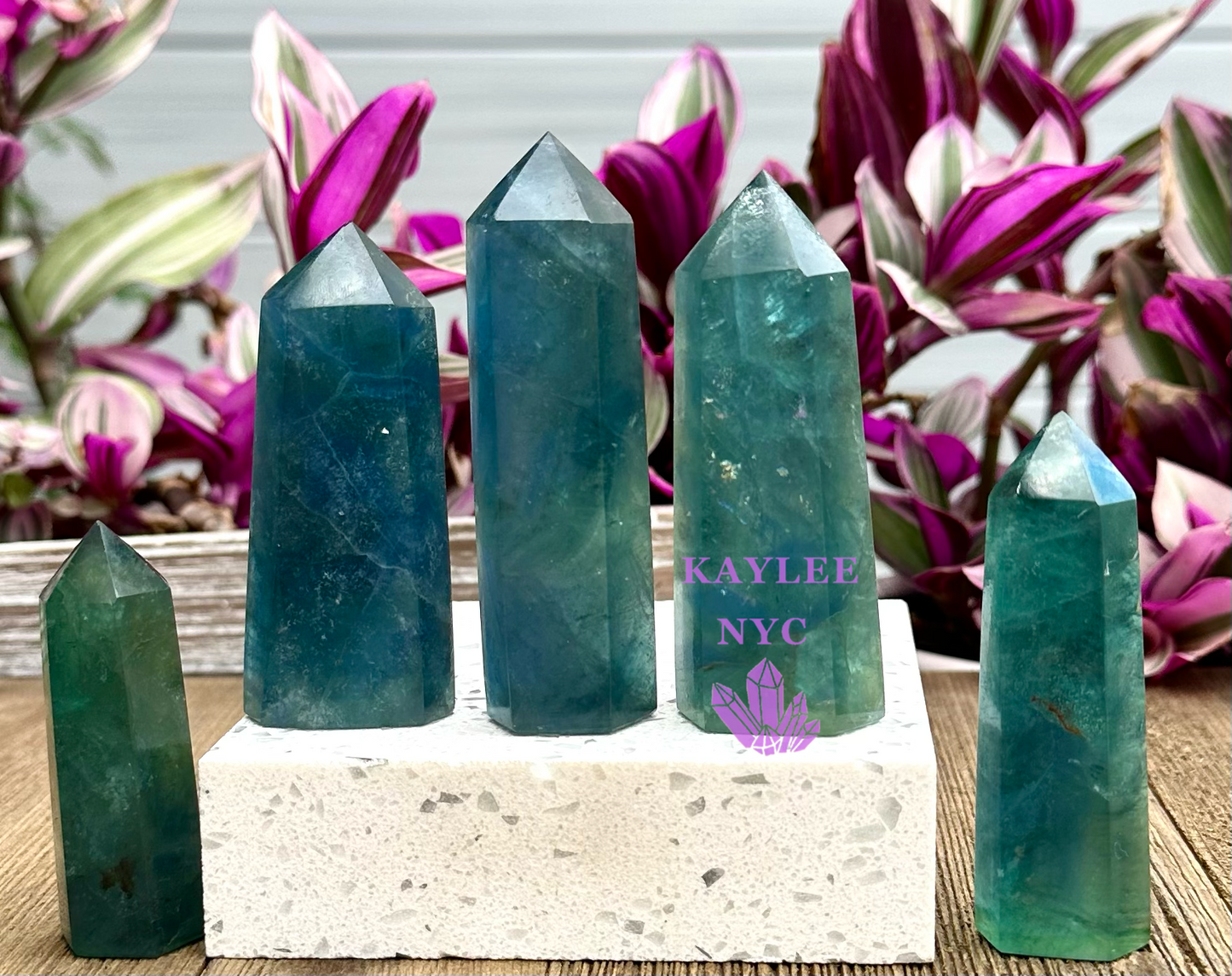 Wholesale Lot 1 Lb Blue Fluorite Obelisk Tower Point Natural Crystal Energy