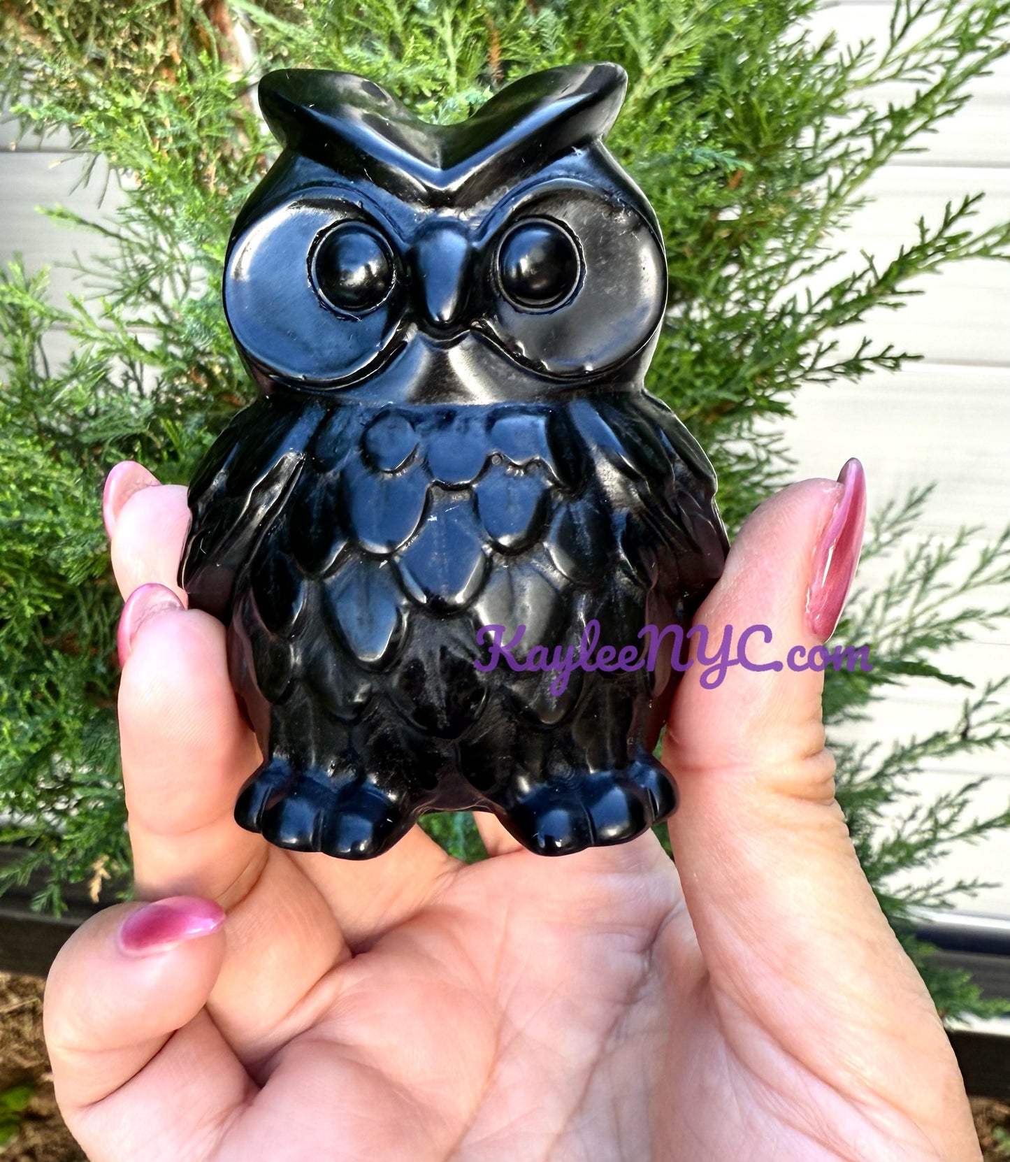 Wholesale Lot 4 pcs Natural Black Obsidian Owls Crystals Healing Energy