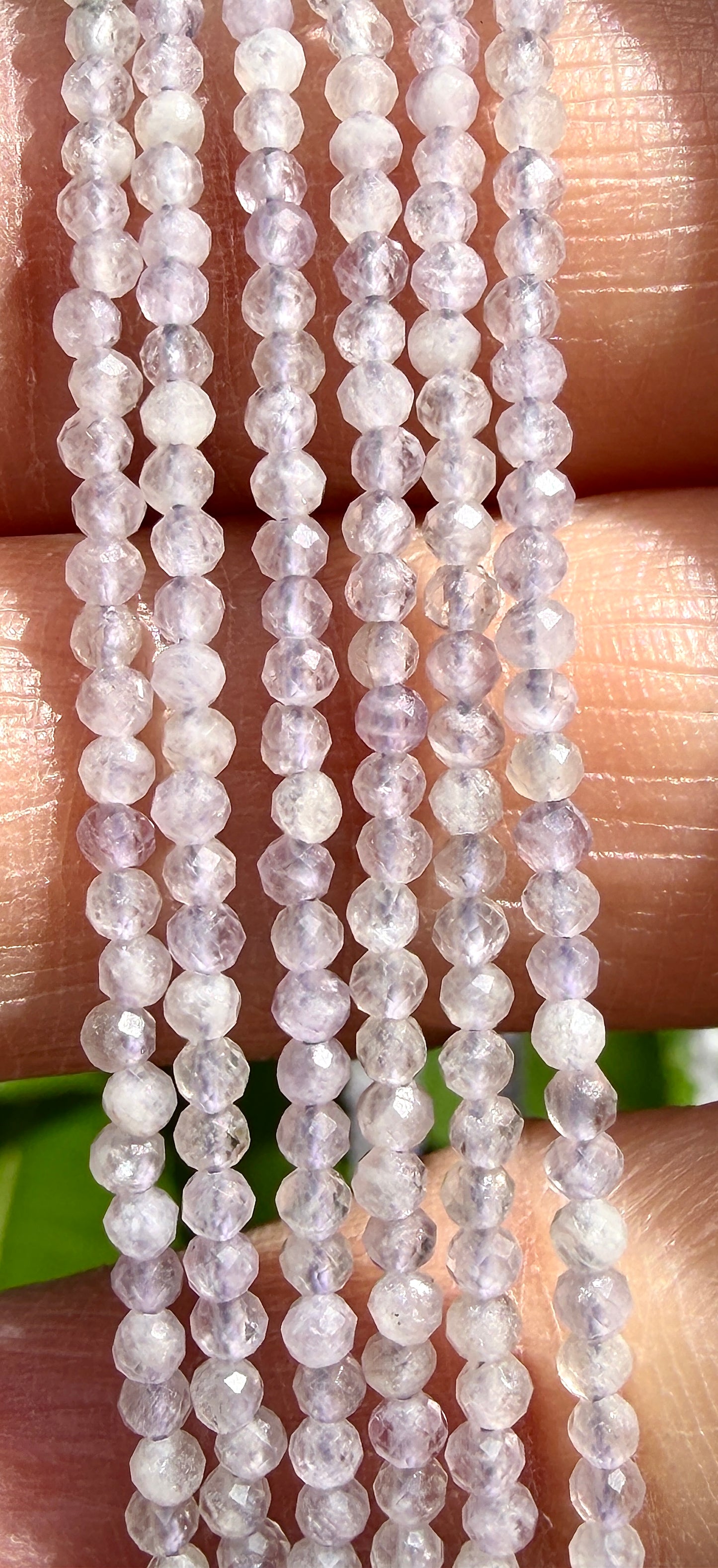 6 PCs 2mm Faceted Natural Ametrine Necklace Stainless Steel Finding