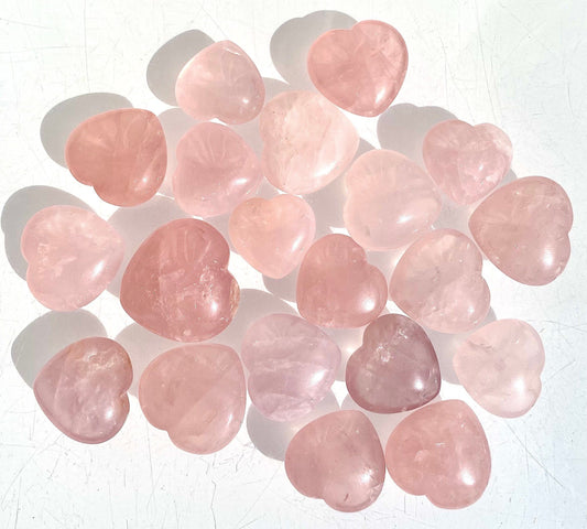 Wholesale Lot 1 lb Natural Rose Quartz Heart Crystal Quality Healing