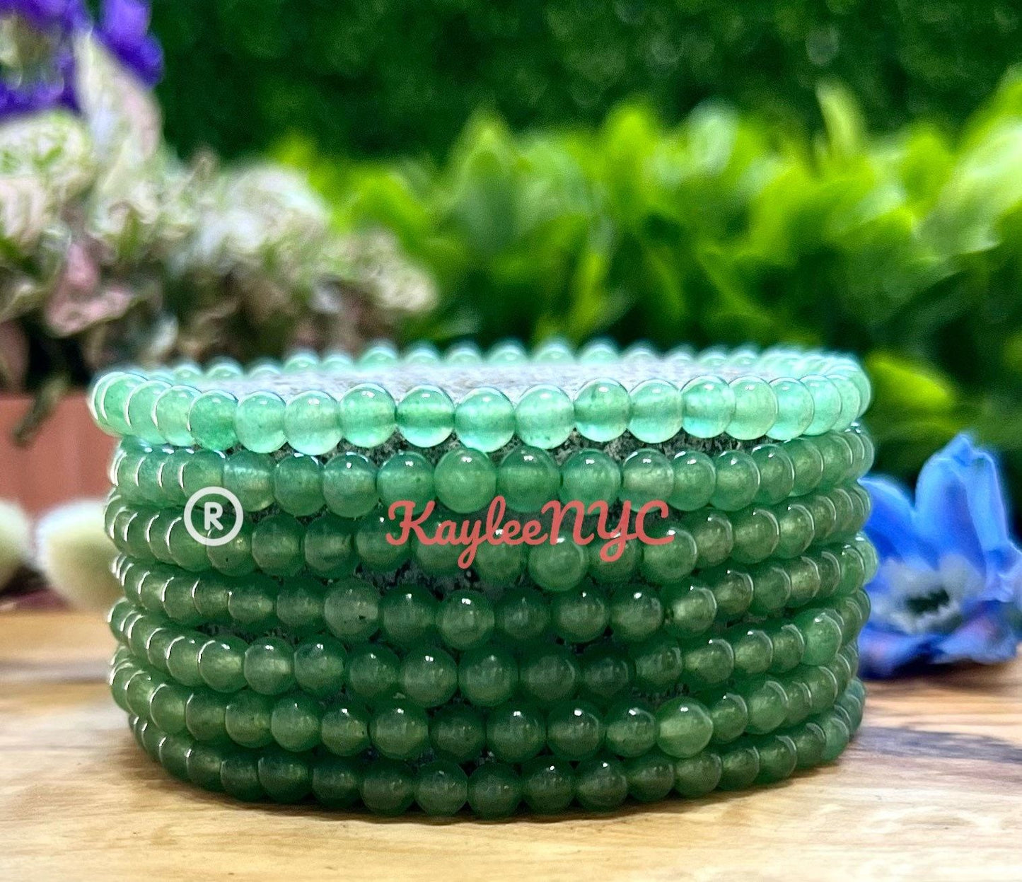 Wholesale Lot 6 Pcs Natural Aventurine 4mm 7.5” Crystal Healing Stretch Bracelet