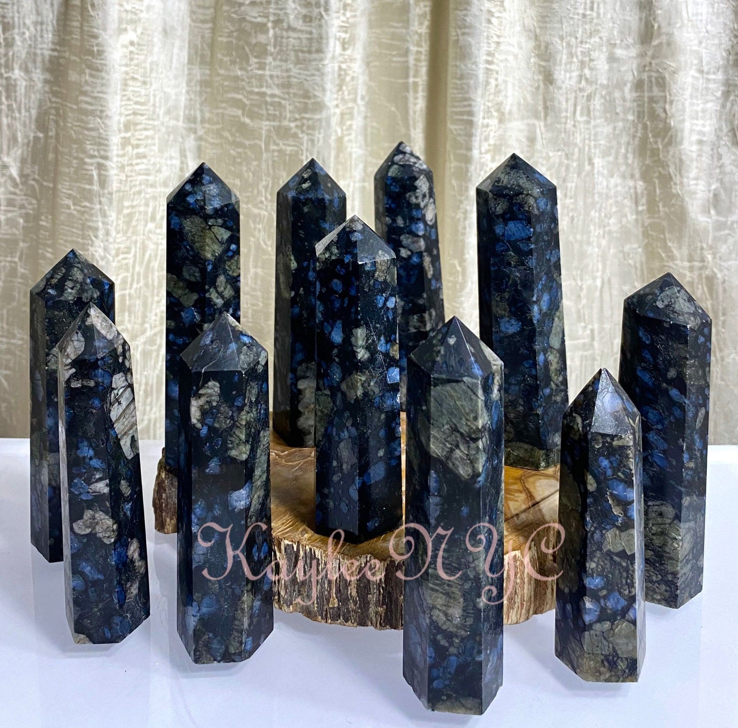 Wholesale Lot 2 Lbs Natural Blue Que Sera Aka Llanite Obelisk Tower Point Crystal Energy