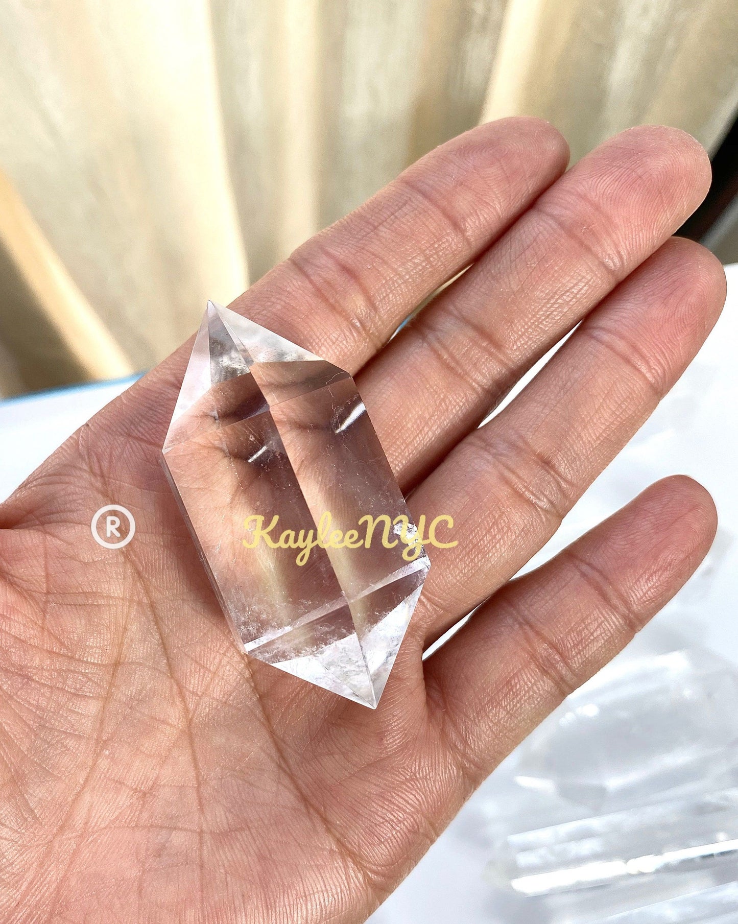 Wholesale Lot 1 lb Natural Clear Quartz Double Terminated point Wand Crystal Healing Energy