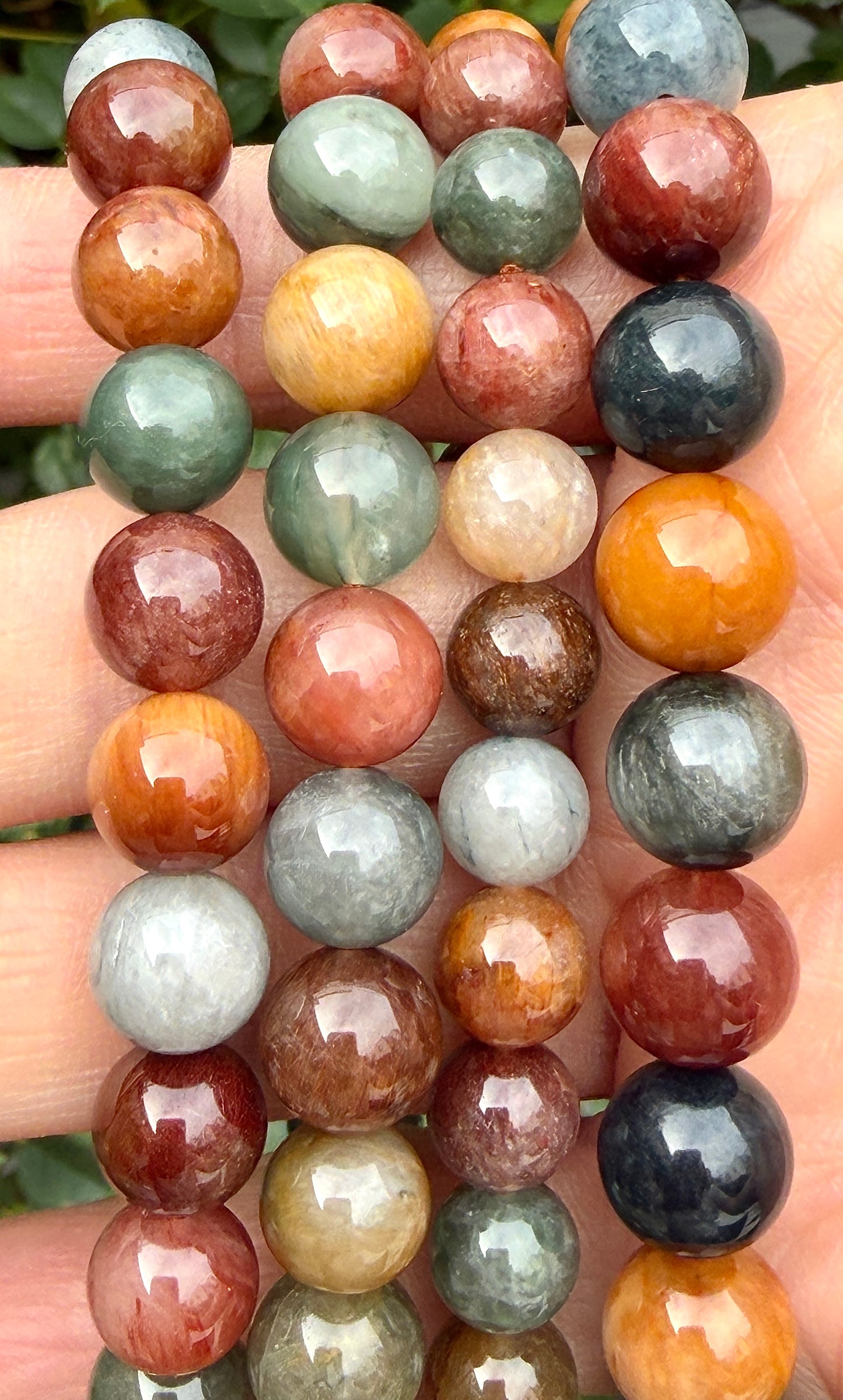 Wholesale 4 Pcs Natural Amphibole Quartz 8-10mm Crystal Healing Stretch Bracelet