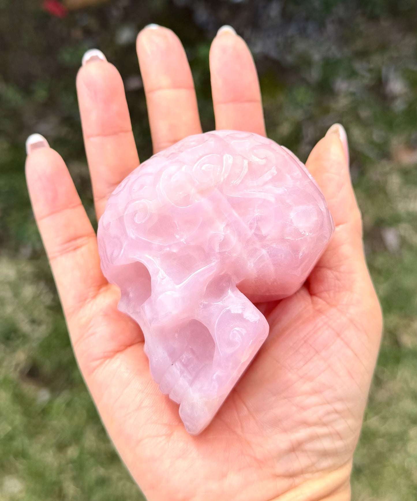 Wholesale lot 6Pcs Mixed Natural Tribal Pattern Crystal Skulls