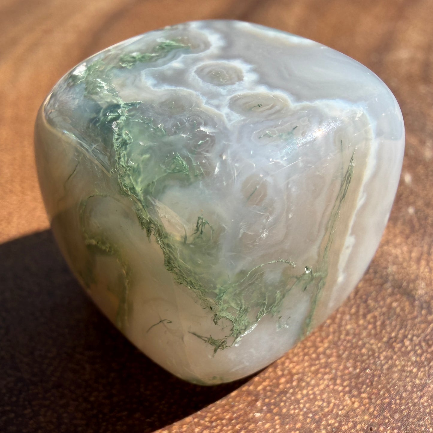 2 lbs Natural Moss Agate Cube Crystal Healing Energy