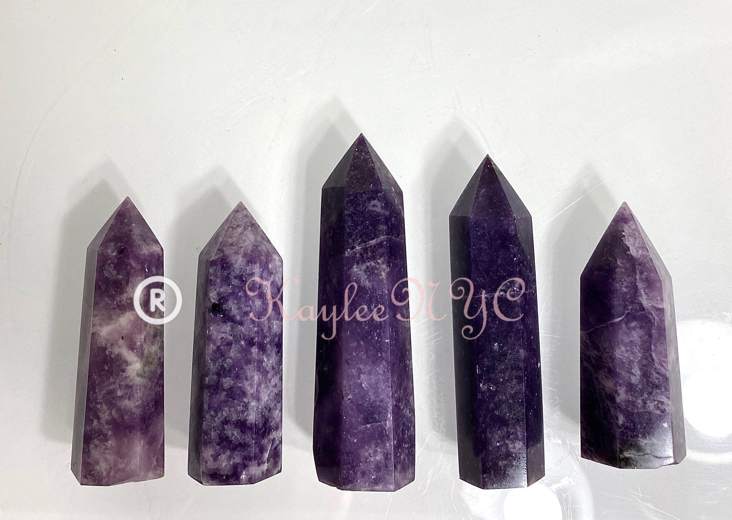 Wholesale Lot 1 lb Natural Lepidolite Tower Obelisk Point Wand Crystal Energy Healing