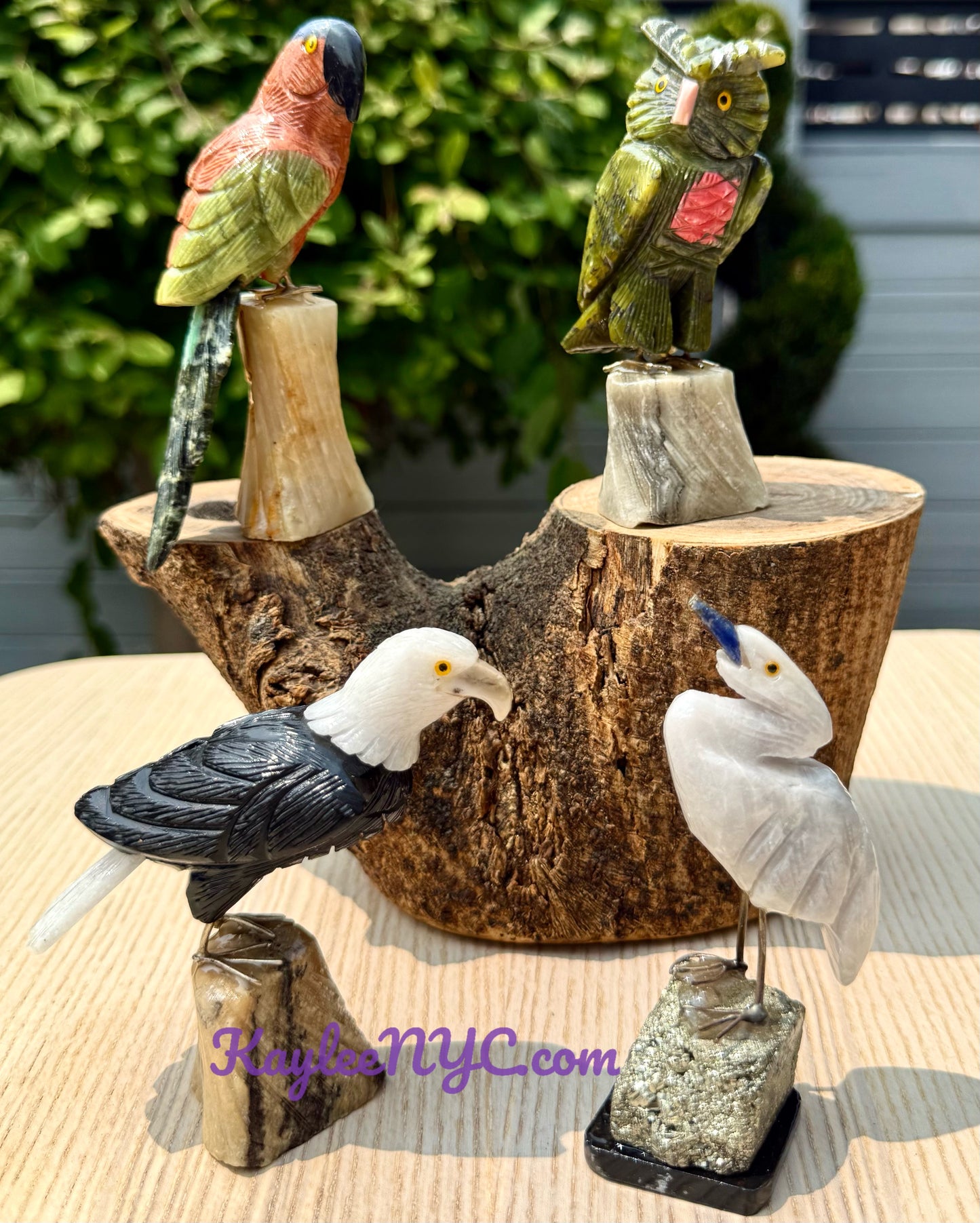 4 PCs Mix Natural Crystal Birds Healing energy
