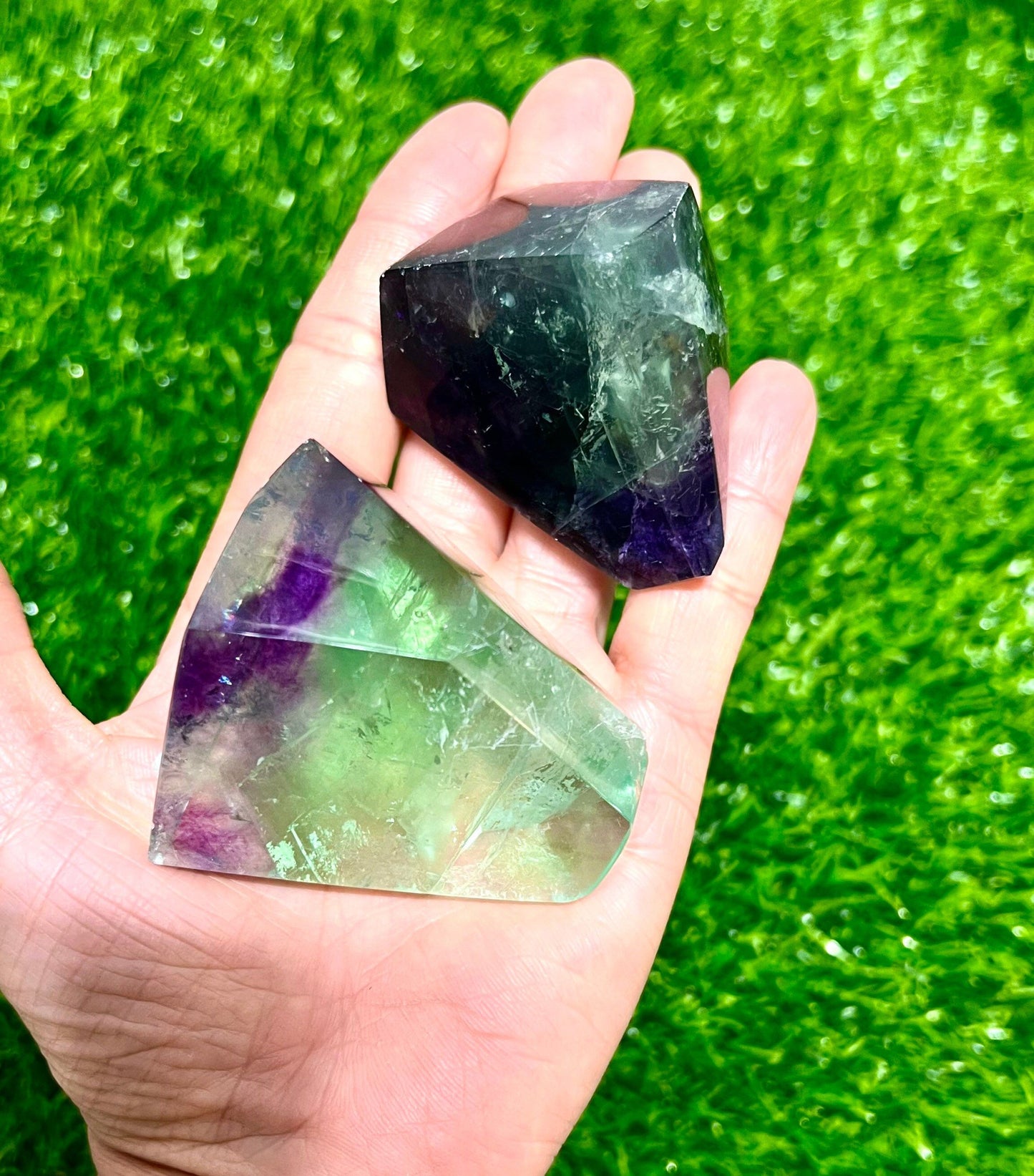 Wholesale Lot 2 lbs Natural Fluorite Crystal Polished Freeform Healing Energy