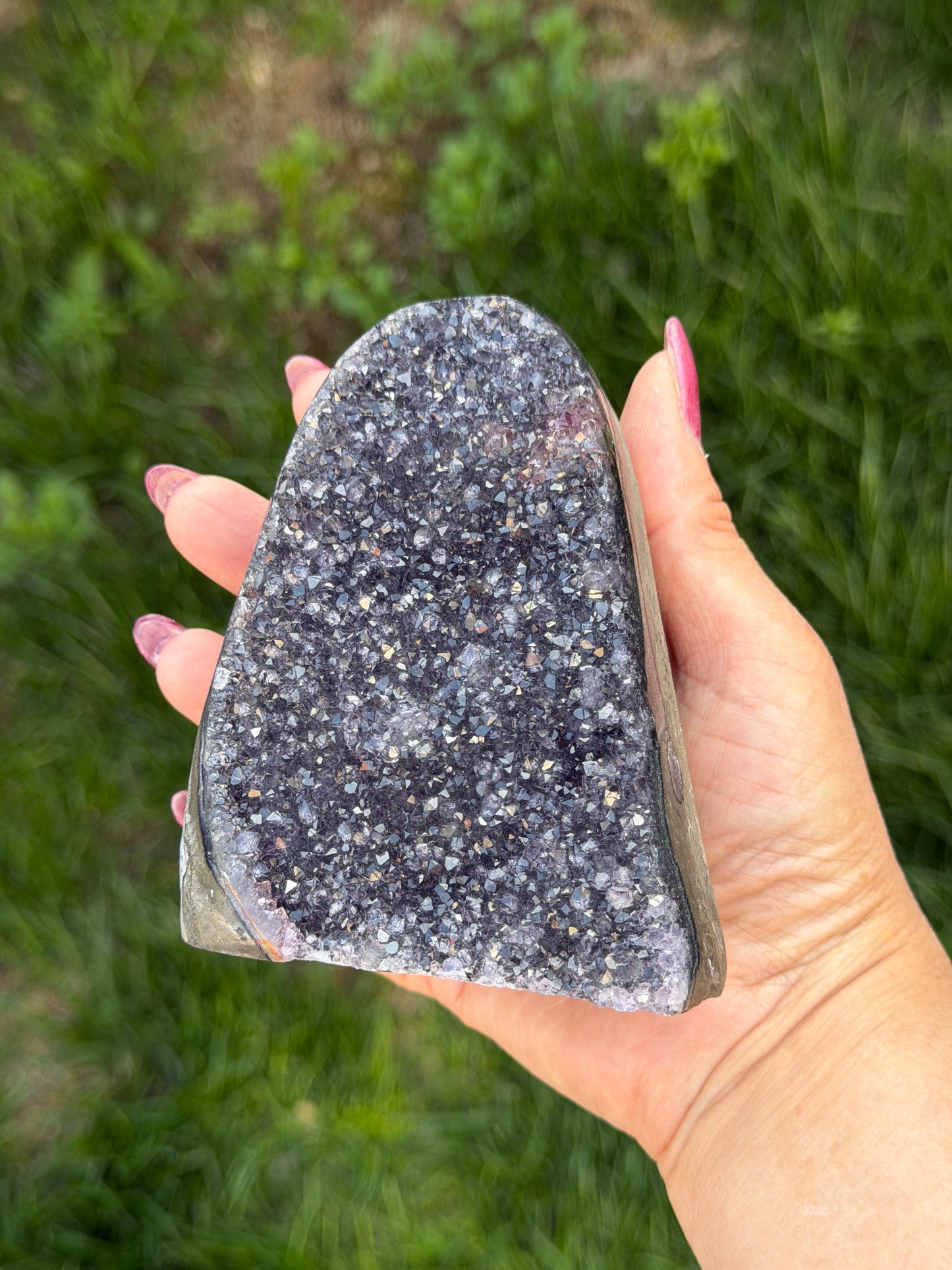 Wholesale Lot 4-5 pcs NaturalAmethyst cut base 4.8-5lbs Healing Energy