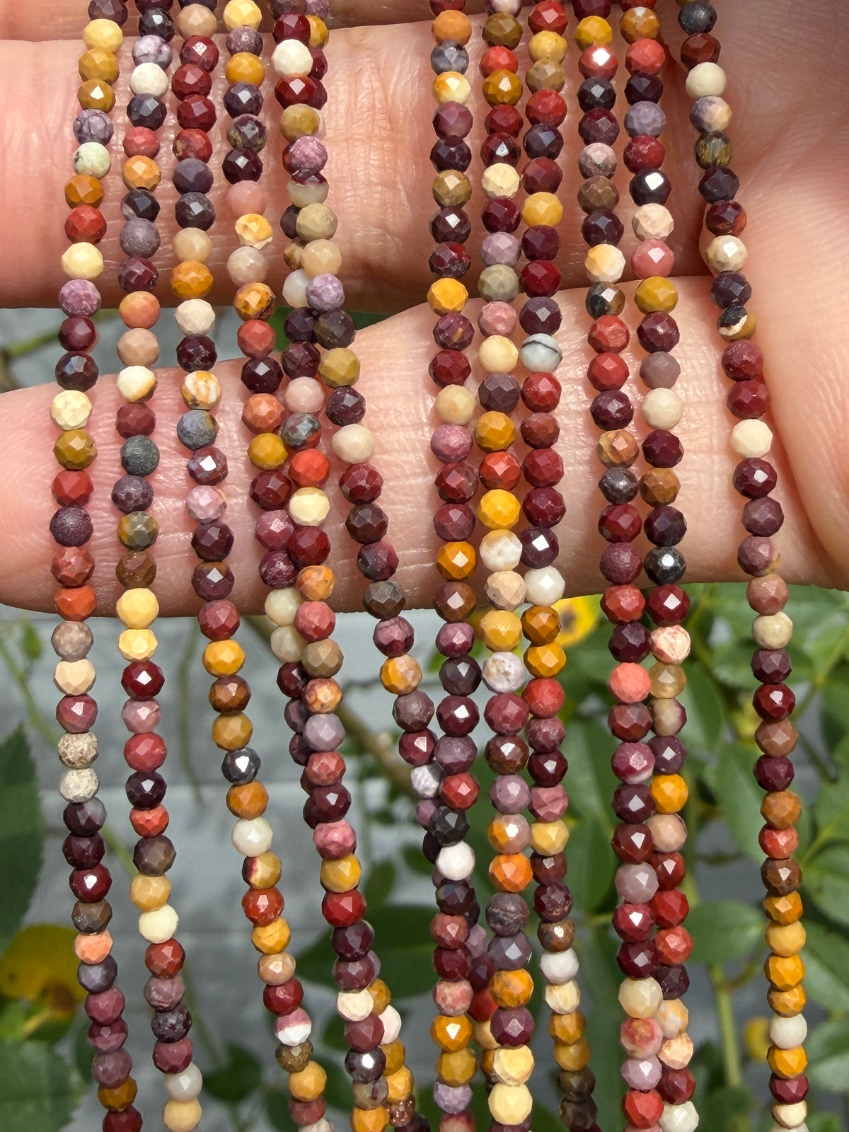 6 PCs 2mm Natural Mookaite Jasper Anklet Crystals Healing Energy