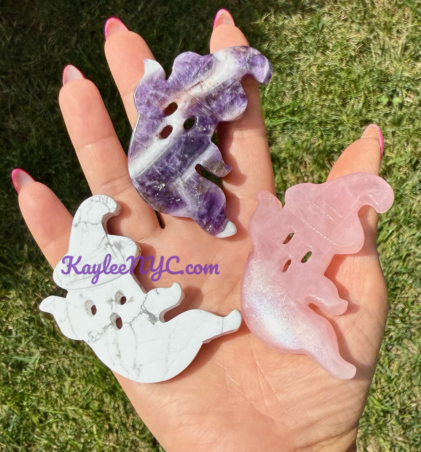 Wholesale Lot 5 PCs Natural Crystals Ghost Healing Energy