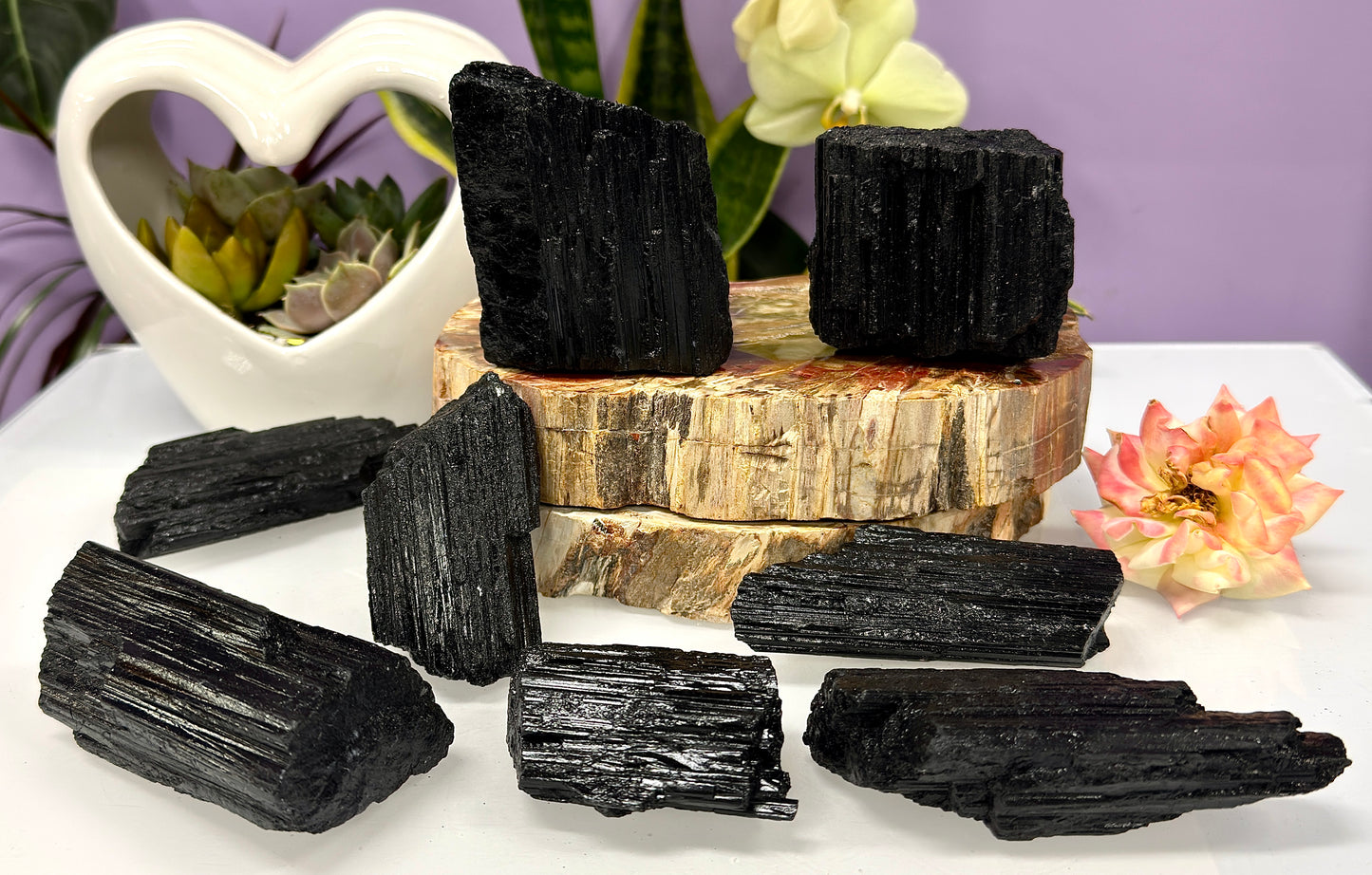 Wholesale Lot 3 lbs Natural Black Tourmaline Rough Crystal