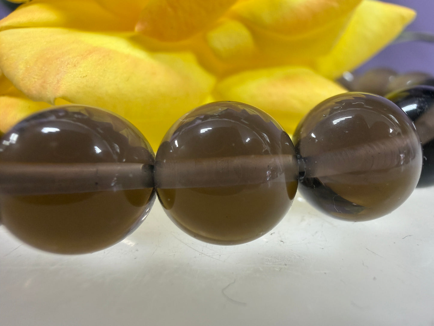 Wholesale Lot 6 Pcs Natural Ice Obsidian 10mm 7.5” Stretch Bracelet