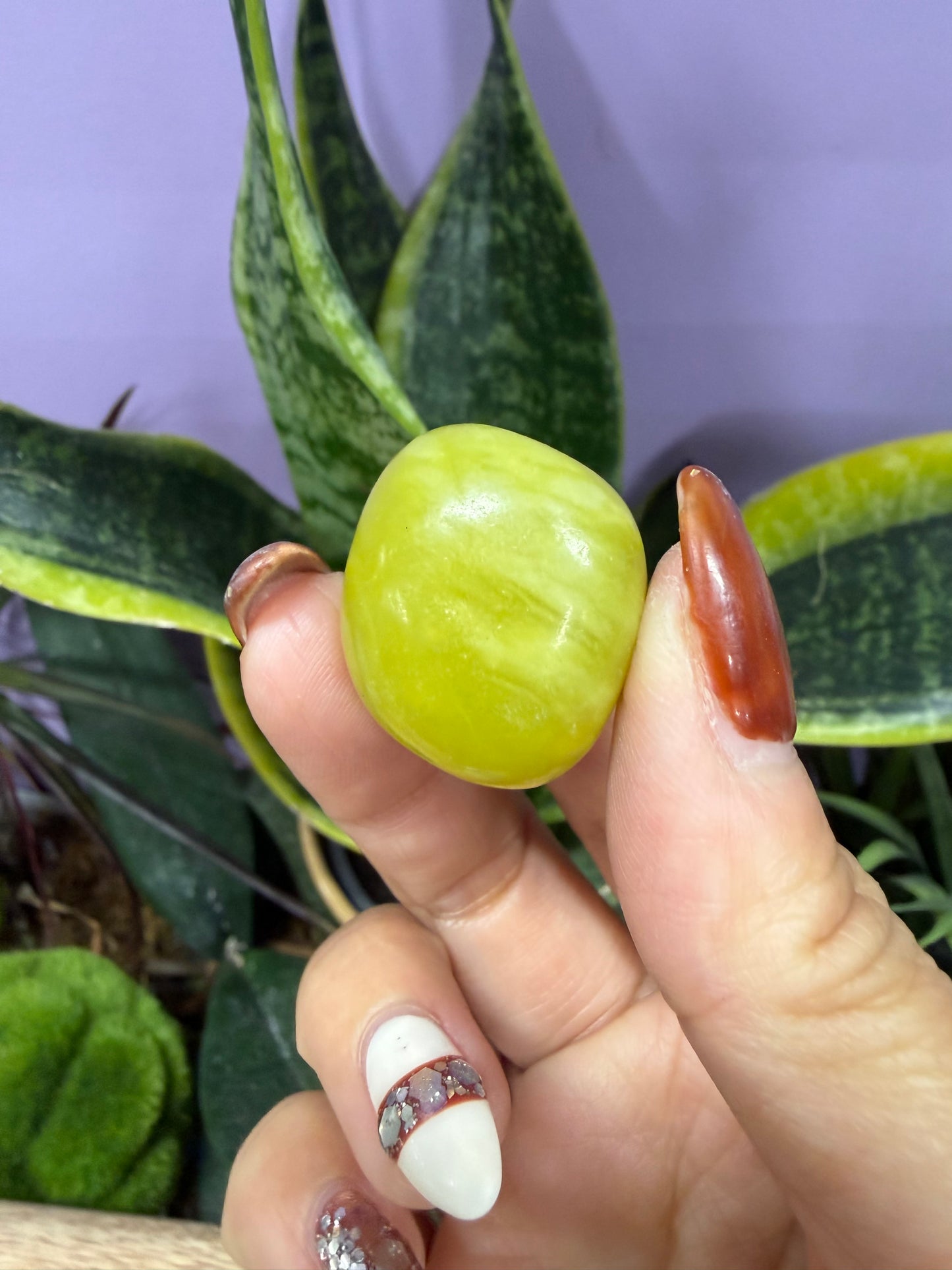 2 lbs Natural Olive Jade Tumble Crystal Healing Energy