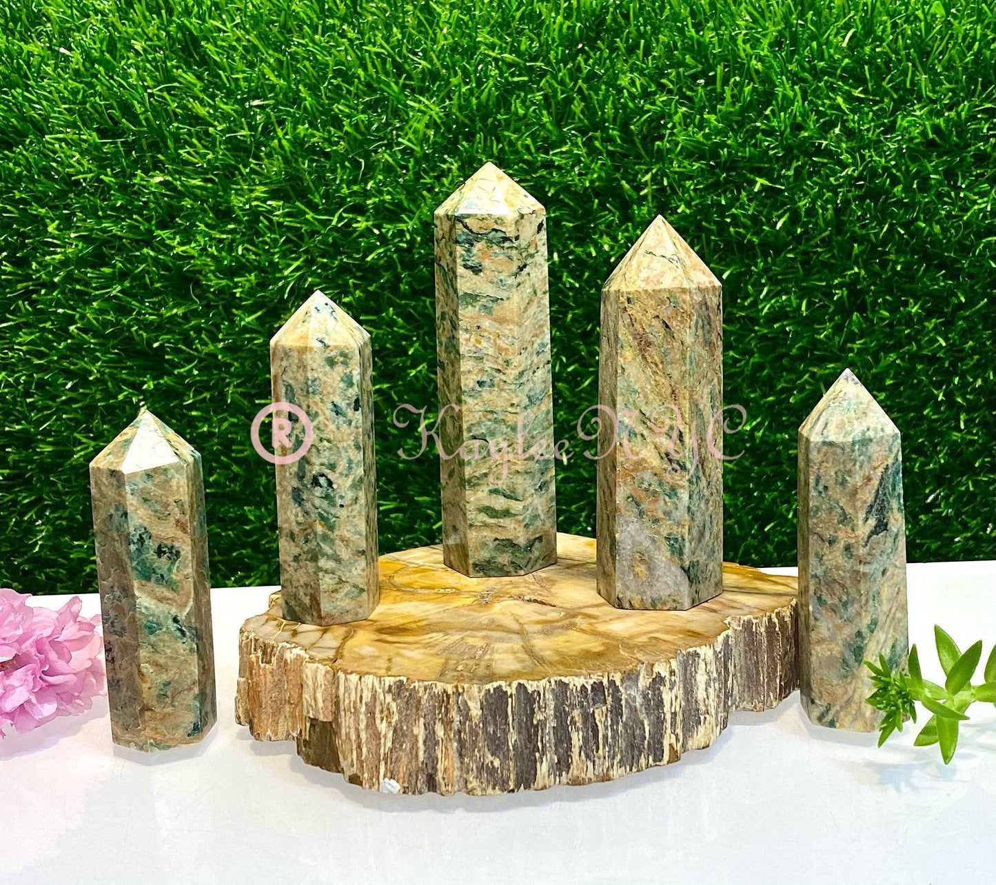 Wholesale Lot 1 lb Natural Mariposite obelisk Tower Point Crystal Healing Energy