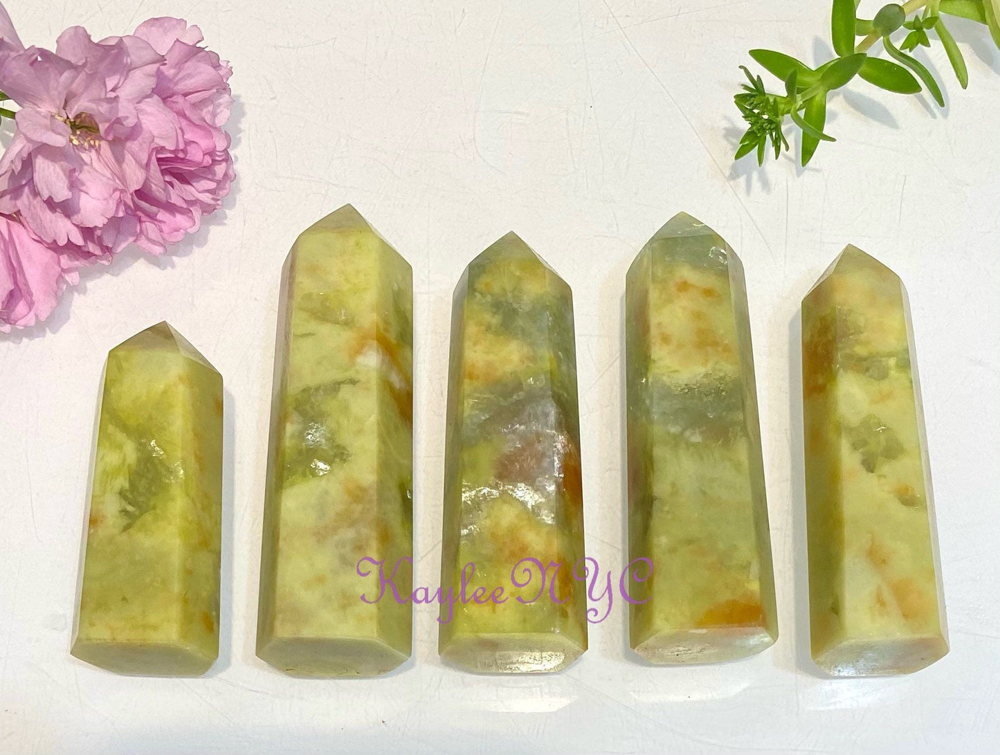 Wholesale Lot 1 lb Natural Green Opal obelisk Tower Point Crystal Healing Energy