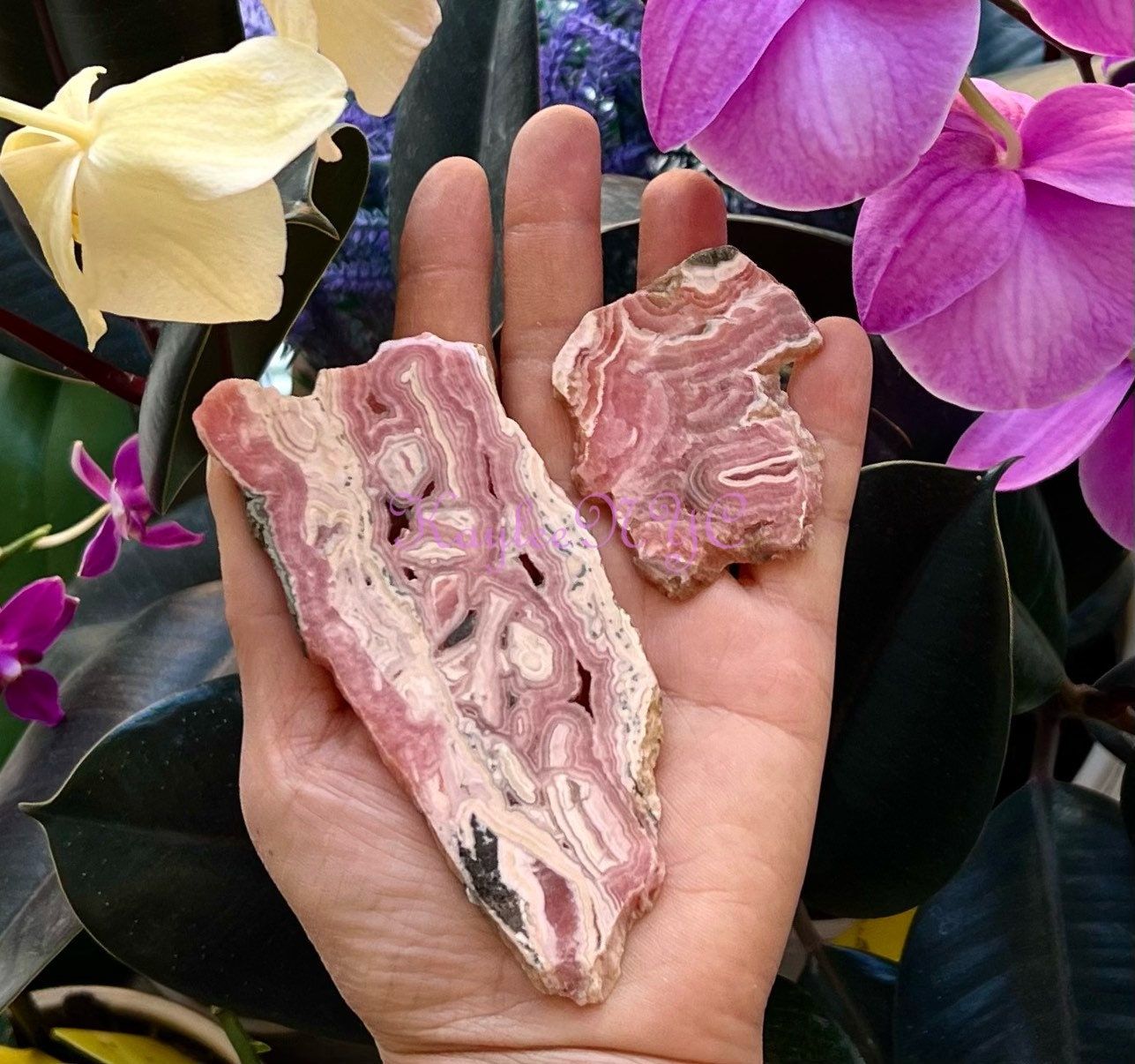 Wholesale Lot 1 lb Natural Rhodochrosite Slabs Crystal Healing Energy