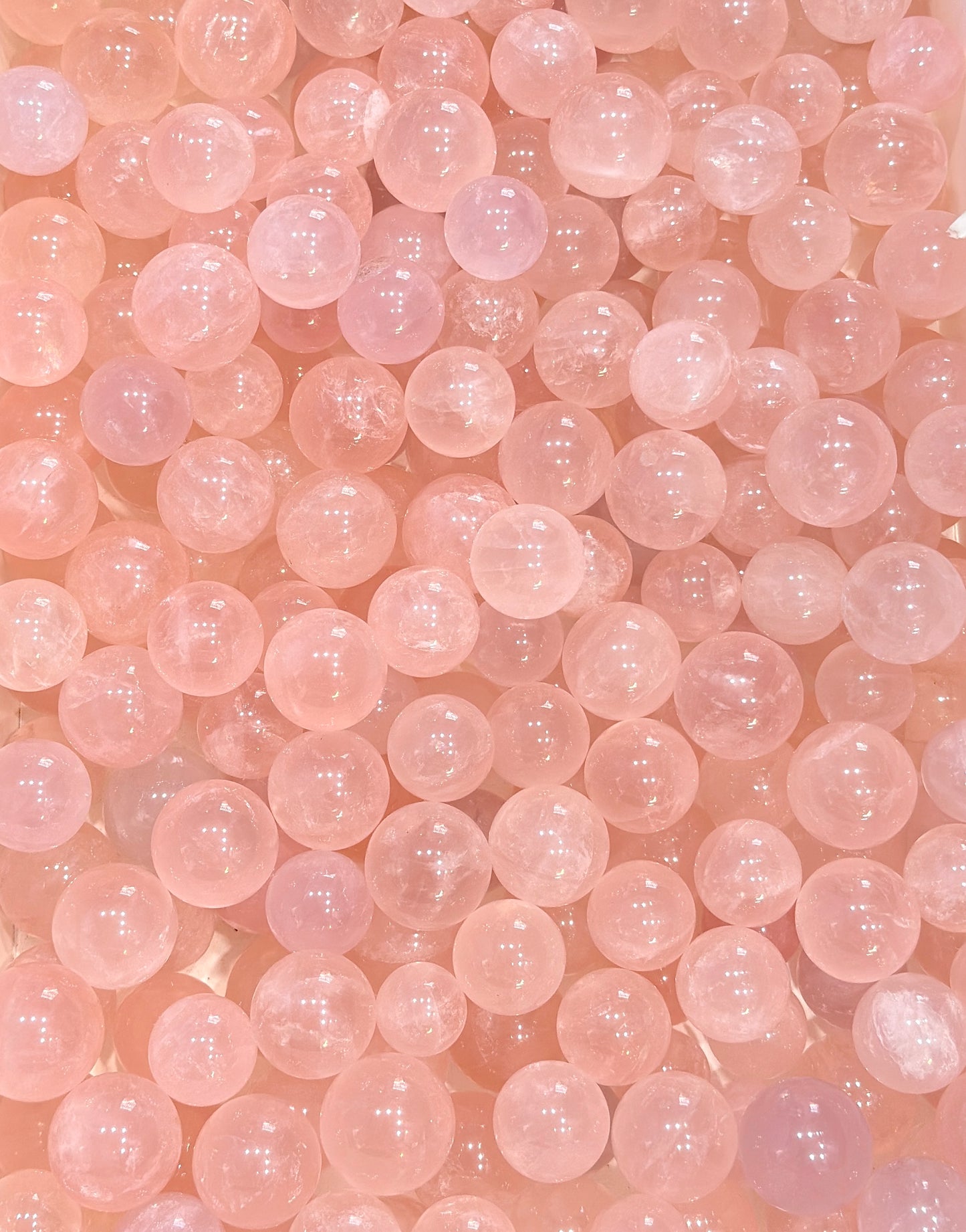 Wholesale Lot 1 lb Natural Rose Quartz Sphere Ball Crystal Healing Energy