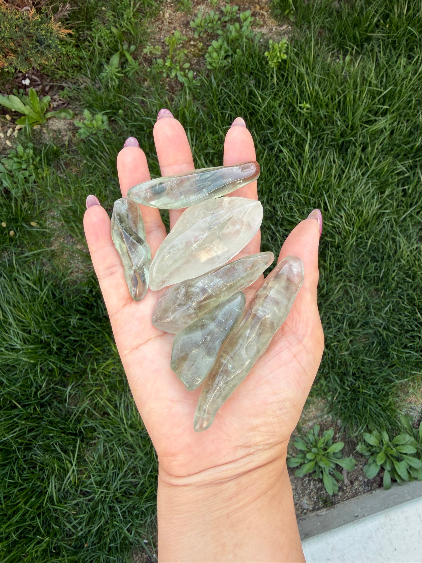 Wholesale Lot 2 lbs Prasiolite Green Amethyst Tumble Healing Energy