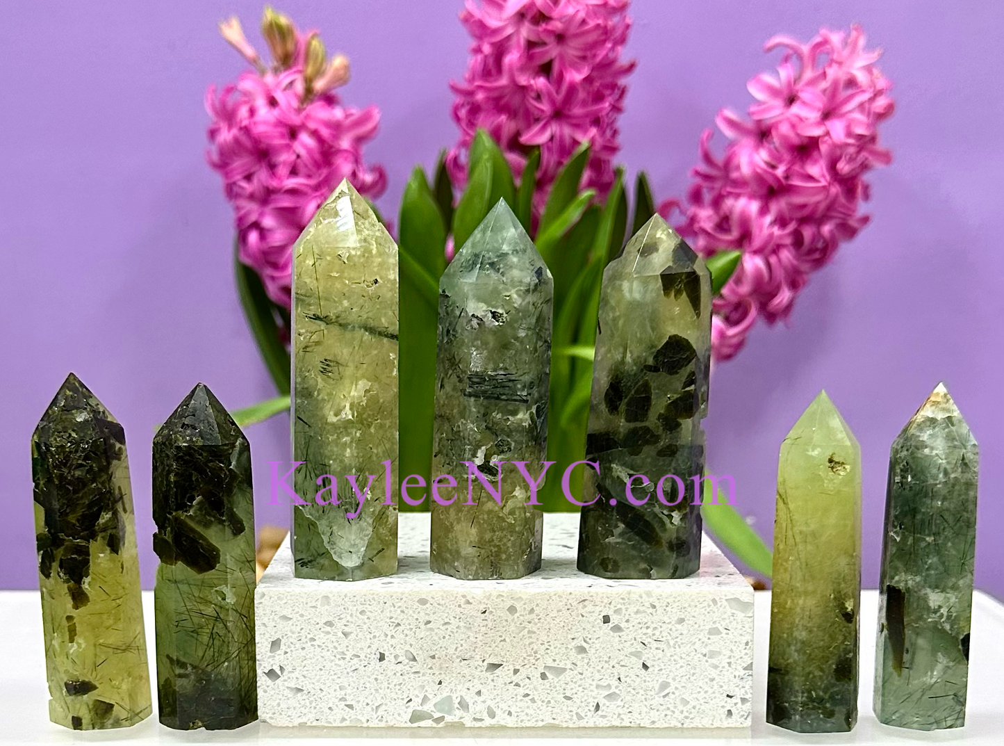 Wholesale Lot 1 lb Natural Prehnite Tower Obelisk Point Wand Crystal Energy Healing