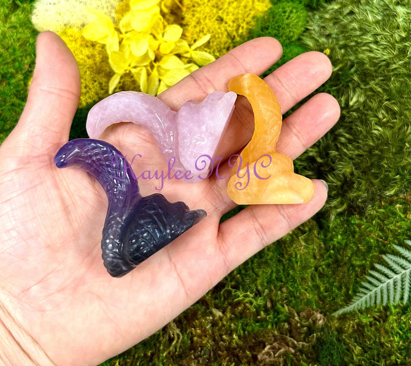 Wholesale Lot 6 PCs Natural mix Crystal Cobra Snake Crystal Healing Energy