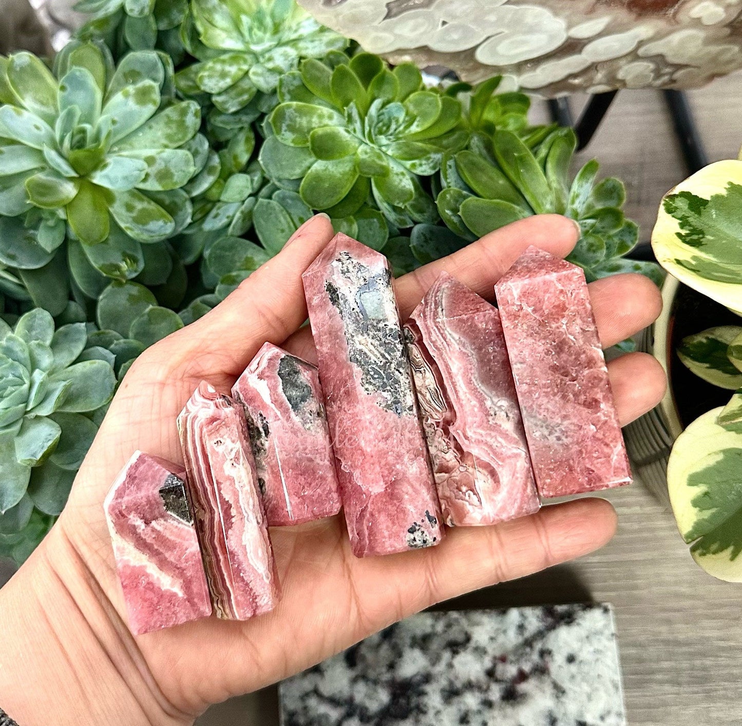 Wholesale Lot 1 lb Natural Rhodochrosite Obelisk Point Crystal Energy Healing