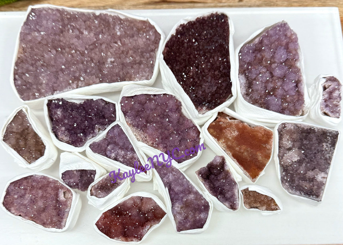 Wholesale Lot 2 lb Natural Amethyst Cluster Raw Crystal
