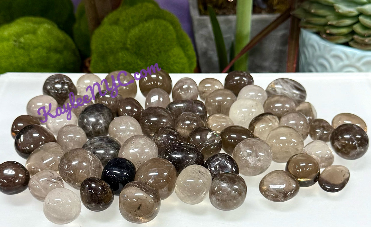 2 lbs Natural Smoky Quartz Tumble