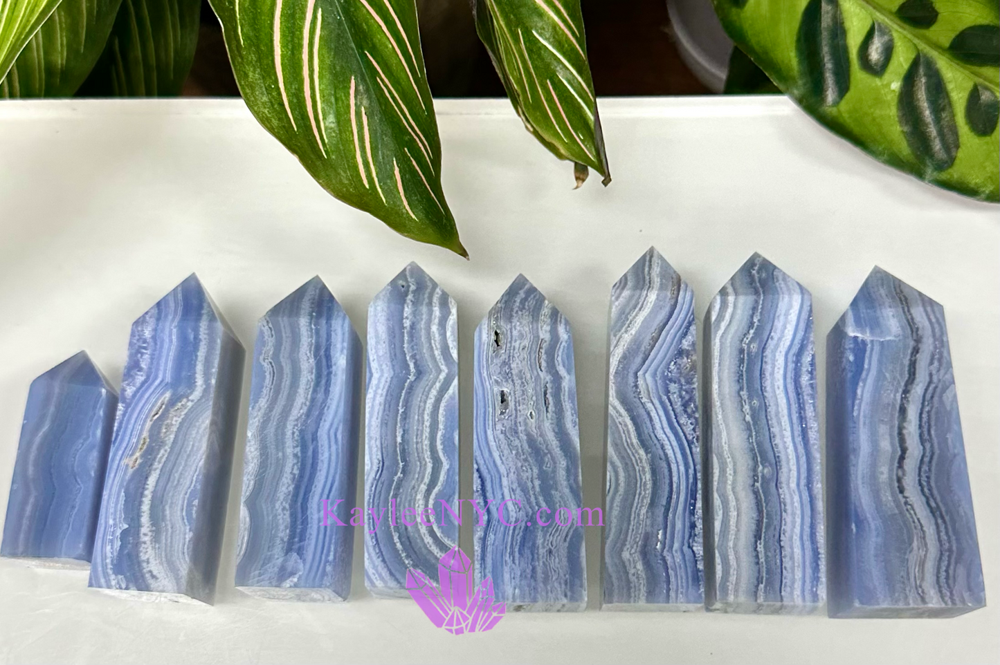 Wholesale Lot 1 Lb Natural Blue Lace Agate Obelisk Point Crystal Natural Energy