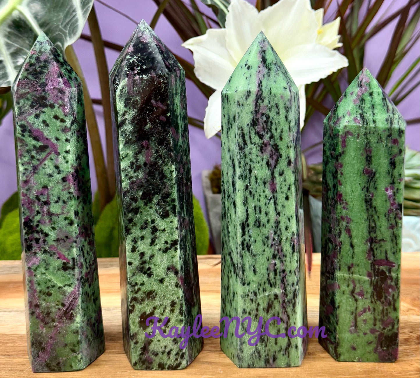 Wholesale Lot 4-5 PCs large Natural Ruby Zoisite Obelisk Tower Point Crystal Healing