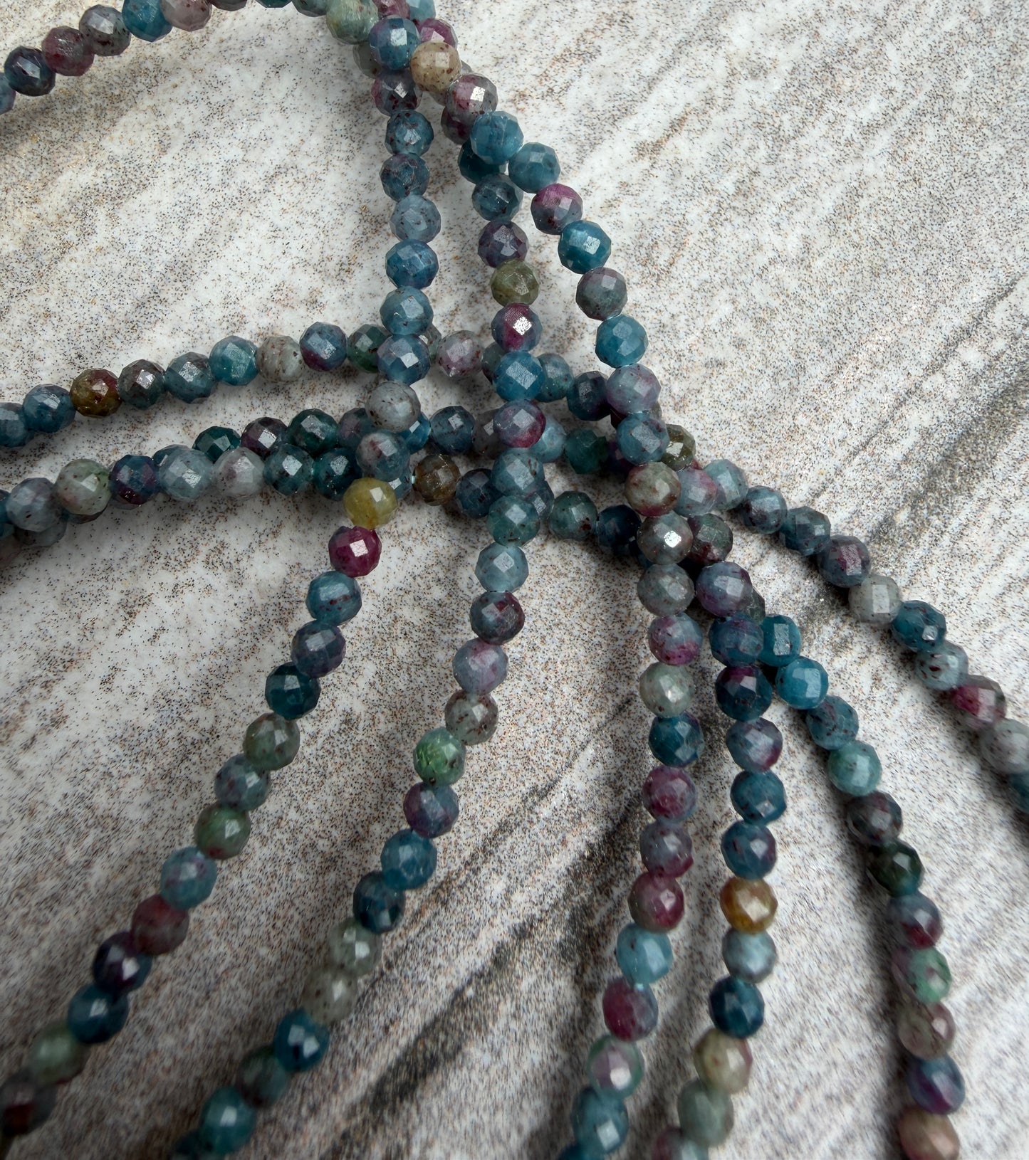 Wholesale 6 Pcs 2mm Natural Ruby and Sapphire Anklets Crystals Healing Energy