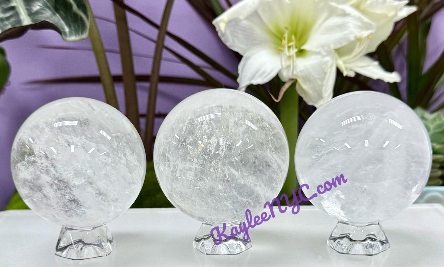 Wholesale Lot 3-4 pcs Natural Clear Quartz Crystal Spheres Healing
