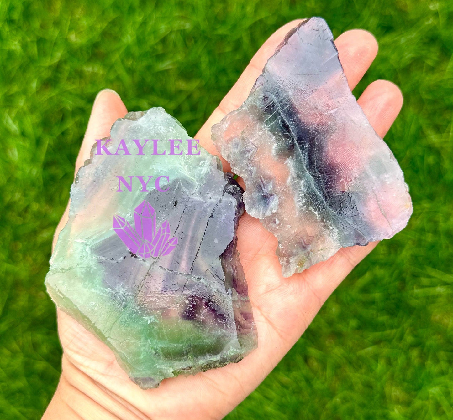 Wholesale Lot 2 lbs Natural Fluorite Slab Crystal Nice Quality