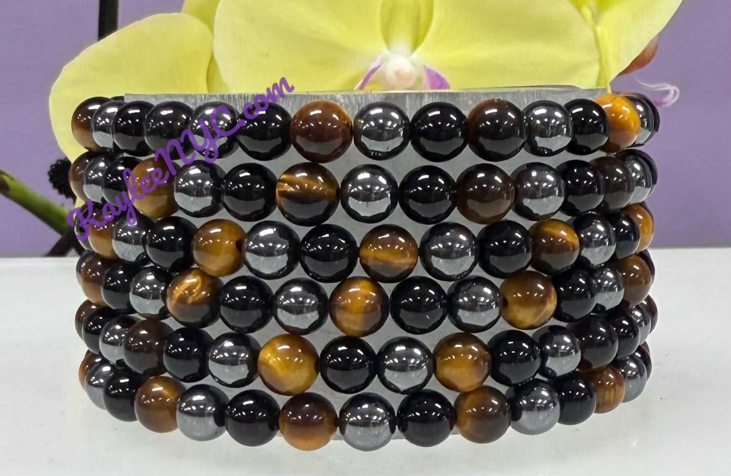Wholesale 6 Pcs Protection Crystal Healing 6mm 7.5” Crystal Bracelet
