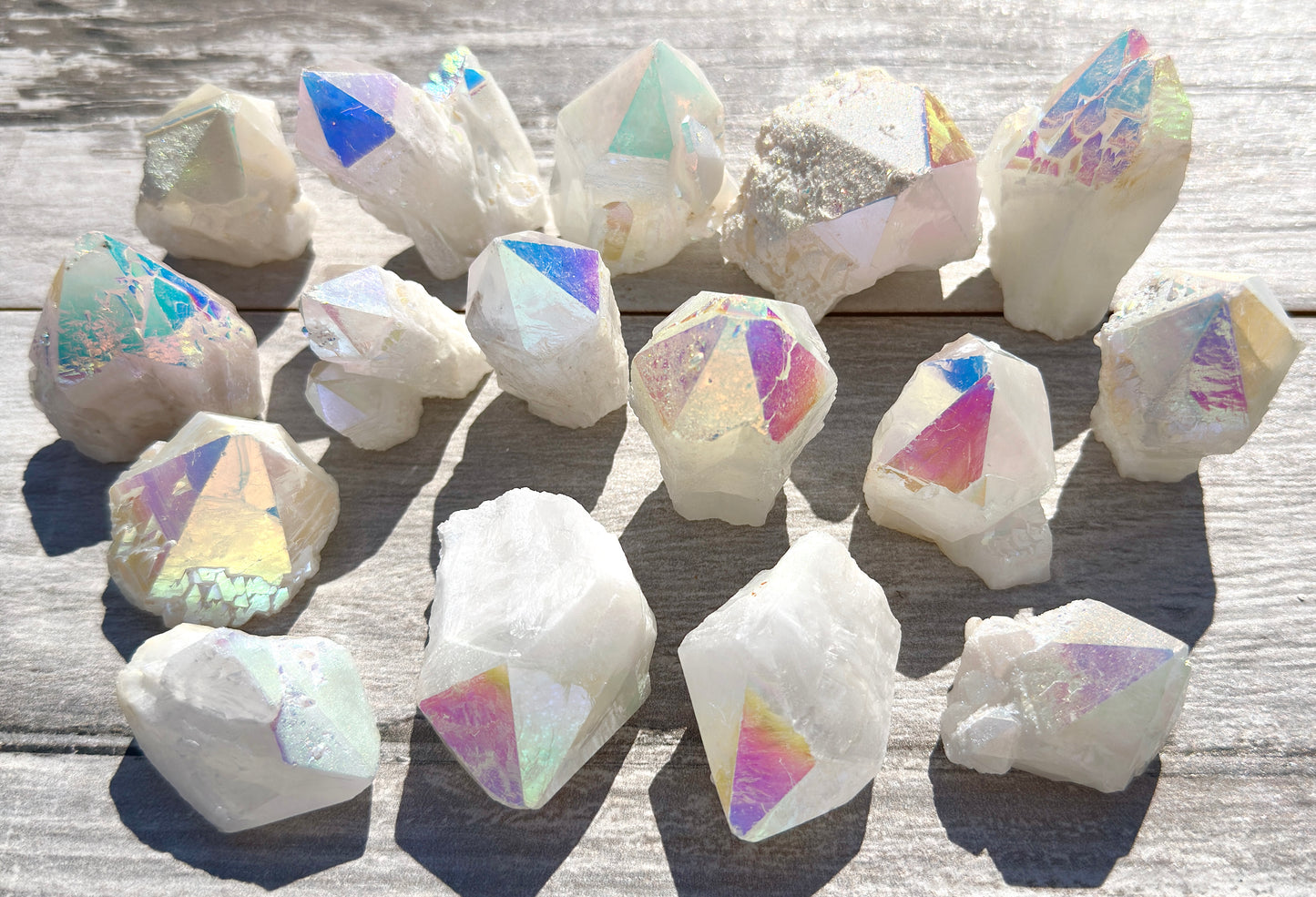Wholesale Lot 2 lbs Angel Aura Rough Candle Quartz Crystal Healing Energy