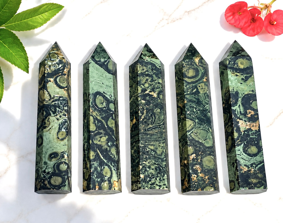 Wholesale Lot 1 Lb Kambaba Jasper Obelisk Tower Point Crystal Natural Energy