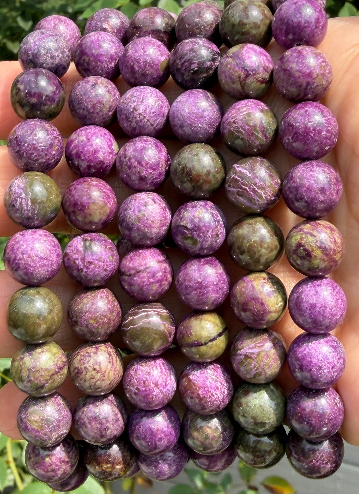 Wholesale 6 Pcs Natural Atlantisite 10mm 7.5” Crystal Healing Stretch Bracelet