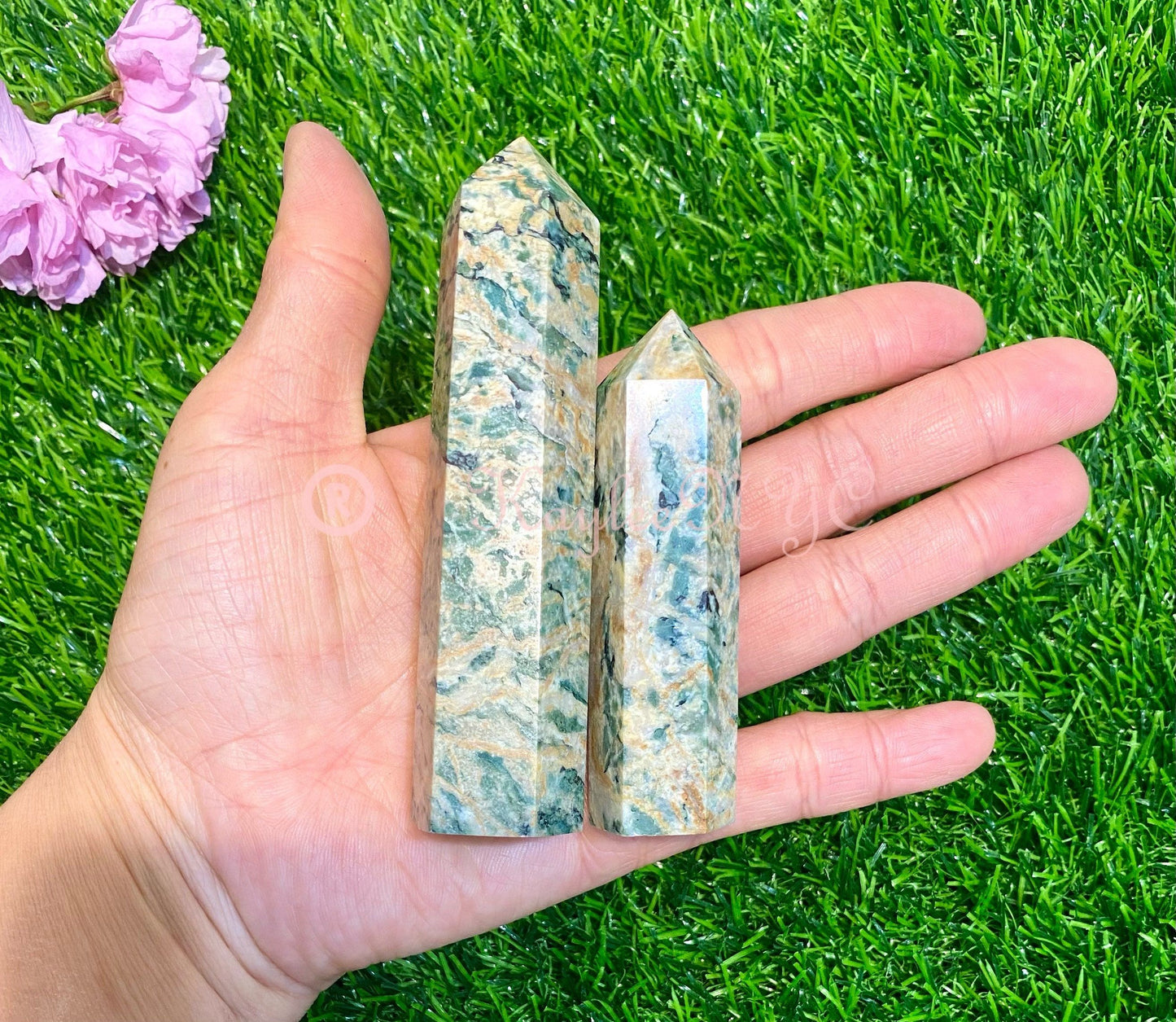 Wholesale Lot 1 lb Natural Mariposite obelisk Tower Point Crystal Healing Energy