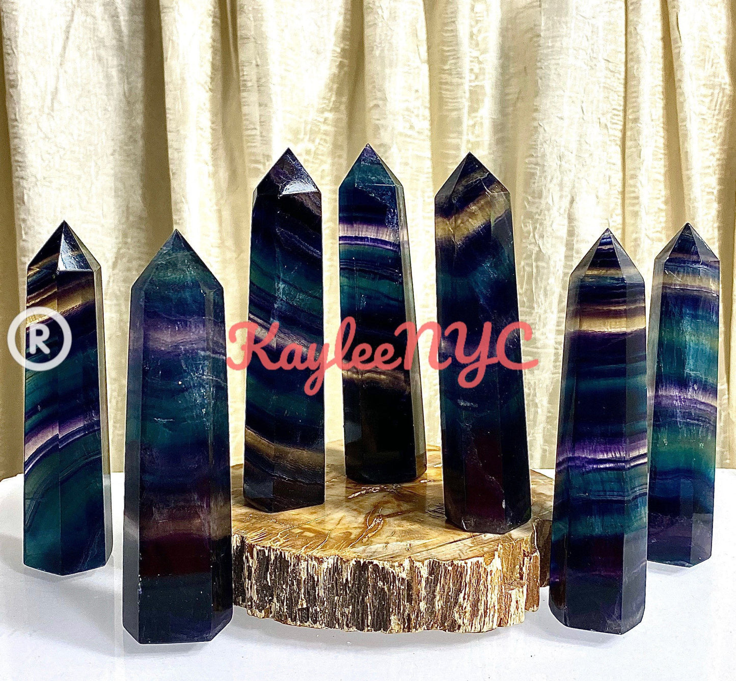 Wholesale Lot 2 Lbs Dark Rainbow Fluorite Obelisk Point Crystal Natural Energy Tower