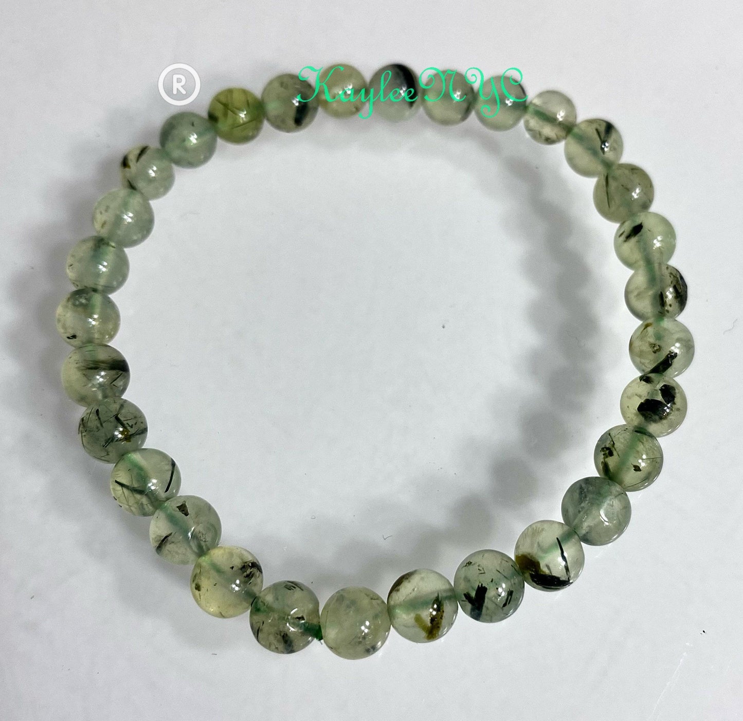 Wholesale Lot 6 Pcs Natural Green Prehnite 6mm 7.5” Crystal Healing Stretch Bracelet