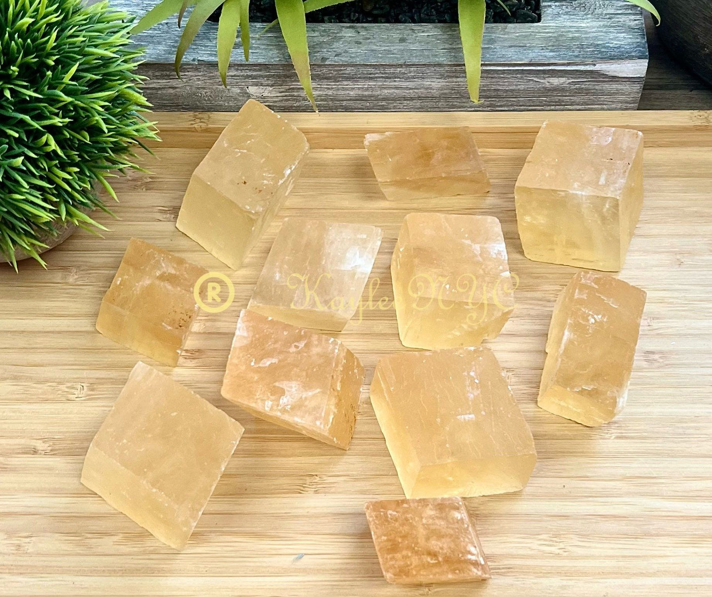 Wholesale Lot 3 lbs Natural Honey Calcite Crystal Cubes Nice Quality Healing Energy